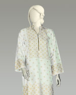 Stitched Co-ord  Cream & Golden Brown Lawn - Image 2