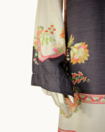 Brown & Cream With Ethnic Florals Co-ord Stitched - Image 6