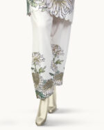 Cream With Green & Gold Florals Co-ord Stitched - Image 6