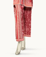 Stitched Co-ord  Striking Red Lawn - Image 5