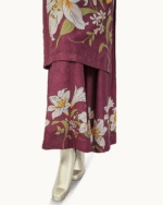 Regal Purple With Ivory Florals Co-ord Stitched - Image 5