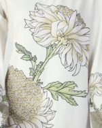 Cream With Green & Gold Florals Co-ord Stitched - Image 5