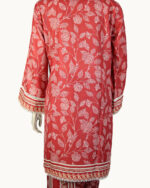 Stitched Co-ord  Striking Red Lawn - Image 7