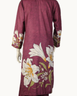 Regal Purple With Ivory Florals Co-ord Stitched - Image 6