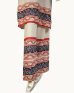 Brown & Cream With Ethnic Florals Co-ord Stitched - Image 5