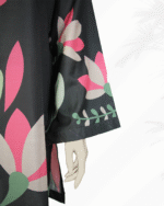 Black With Bold Florals Co-ord Stitched - Image 7