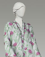 Stitched Co-ord Soft White Lawn - Image 4