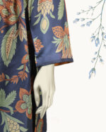 Charcoal Blue With Radiant Florals Co-ord Stitched - Image 5