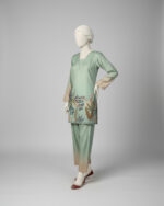 Mint Green With Nature Prints Co-ord Stitched - Image 3