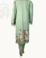 Stitched Co-ord Serene Cyan Lawn - Image 5