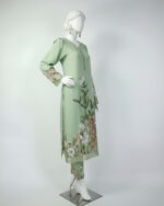 Stitched Co-ord Serene Cyan Lawn - Image 3