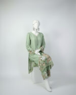 Stitched Co-ord Serene Cyan Lawn - Image 2