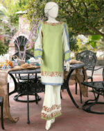 Co-ord Lime Green Lawn-stitched