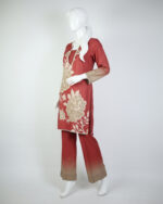 Stitched Co-ord  Dazzling Red Lawn - Image 2