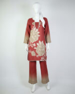Stitched Co-ord  Dazzling Red Lawn - Image 3