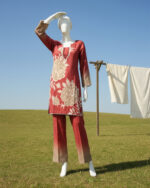 Stitched Co-ord  Dazzling Red Lawn